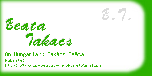 beata takacs business card