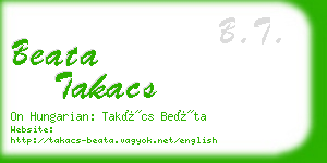 beata takacs business card
